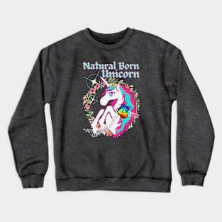 Natural Born Unicorn 3 - Cute Rainbow Unicorn -  Seika by FP Crewneck Sweatshirt